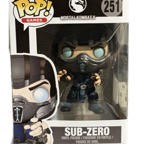 Funko Pop! Mortal Kombat X - Sub-Zero Action Figure Box #251 Pop Games - Picture 1 of 11